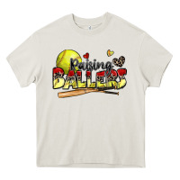 Cream raising ballers softball Heavy Core Tee - Zillion Design Studio