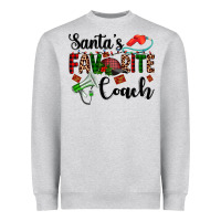 Heather Grey santa's favorite coach Heavyweight Sweatshirt - AdoDesignShop