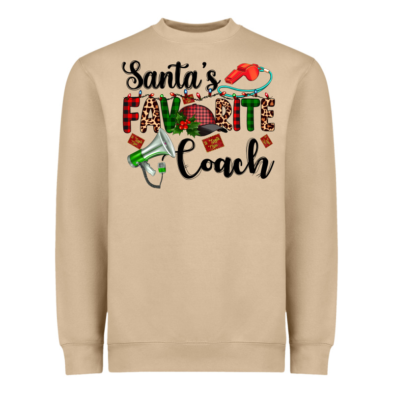Santa's Favorite Coach Heavyweight Sweatshirt by AdoDesignShop | Teevron
