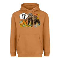 Meerkat Hello Fall Brown Bear Heavyweight Hoodie - LillyAllenDesigns
