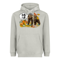 Moon Dust Hello Fall Brown Bear Heavyweight Hoodie - LillyAllenDesigns