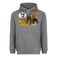 Storm Hello Fall Brown Bear Heavyweight Hoodie - LillyAllenDesigns