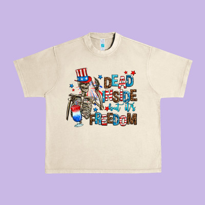 Dead Inside But Its Freedom Urban Heavy Tee Designed By Adodesignshop