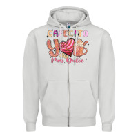 Dove Grey cafecito y pan dulce Zipper Hoodie - MaliasSmallBusiness