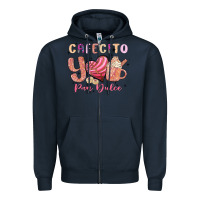 Navy cafecito y pan dulce Zipper Hoodie - MaliasSmallBusiness