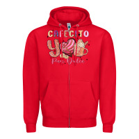 Red cafecito y pan dulce Zipper Hoodie - MaliasSmallBusiness