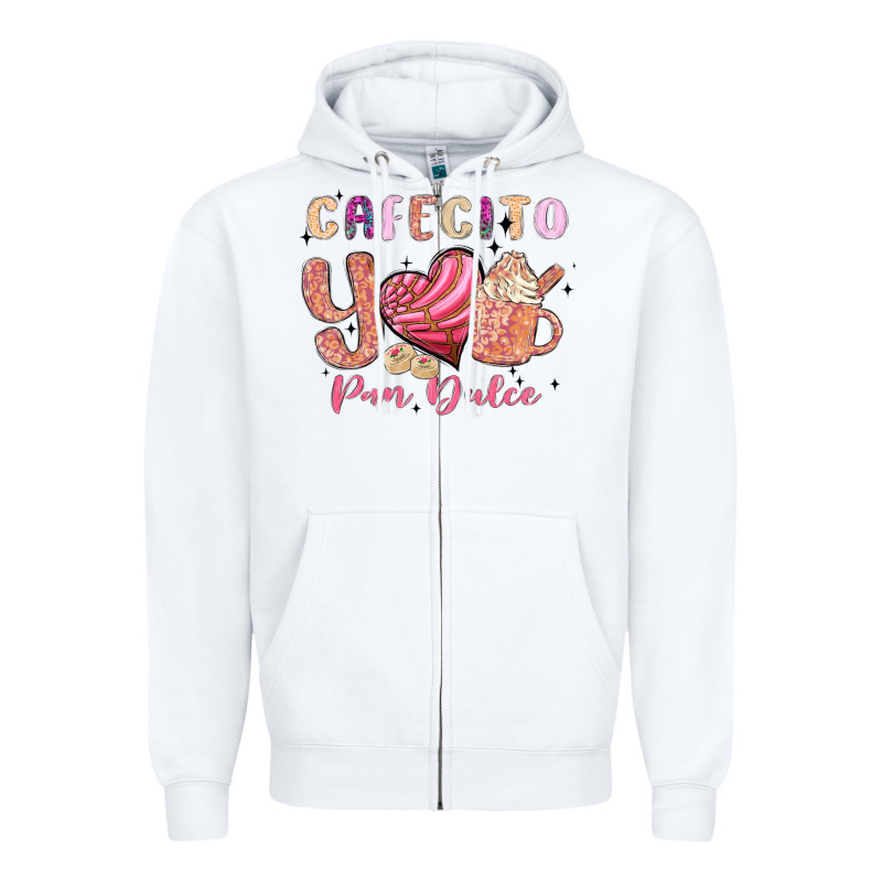 Cafecito Y Pan Dulce Zipper Hoodie by MaliasSmallBusiness | Teevron