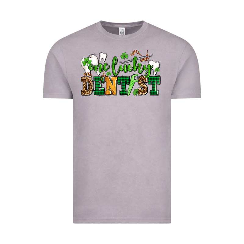 St Patricks Day One Lucky Dentist Vintage Tee by AdoDesignShop | Teevron