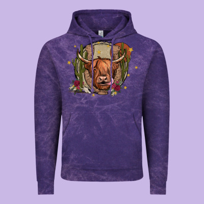 Cow Vintage Hoodie Designed By Jahusdesignshop