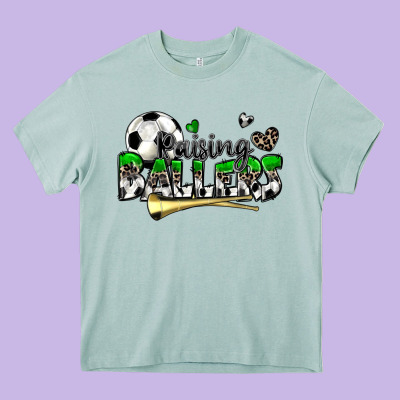 Raising Ballers Soccer Heavy Core Tee Designed By Zillion Design Studio