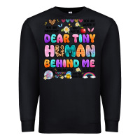 Black dear tiny human behind me Premium Sweatshirt - Artiststas
