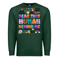 Sports Green dear tiny human behind me Premium Sweatshirt - Artiststas