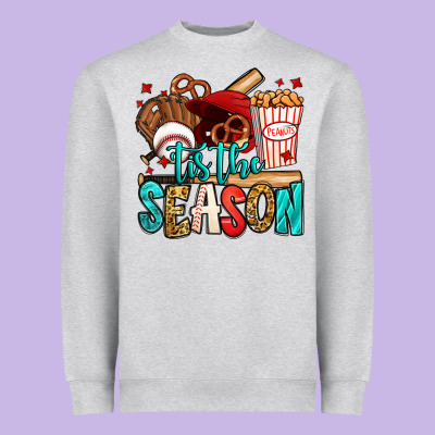 'tis The Season Baseball Game Heavyweight Sweatshirt Designed By Jasminsmagicworld