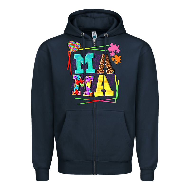 Autism Mama Zipper Hoodie by NancyCooperArtShop | Teevron