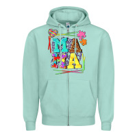 Seafoam Autism Mama Zipper Hoodie - NancyCooperArtShop