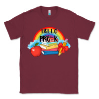 Burgundy back to school hello pre k Classic Tee - AdoDesignShop