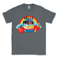 Charcoal Heather back to school hello pre k Classic Tee - AdoDesignShop