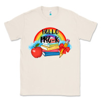 Natural back to school hello pre k Classic Tee - AdoDesignShop