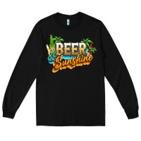 Black Beer and sunshine Long Sleeve Tee - NancyCooperArtShop
