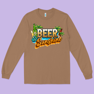 Beer And Sunshine Long Sleeve Tee Designed By Nancycooperartshop