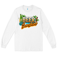 White Beer and sunshine Long Sleeve Tee - NancyCooperArtShop