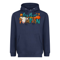 Navy Western Hey There Pumpkin Heavyweight Hoodie - LillyAllenDesigns