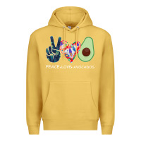 Antique Gold PEACE LOVE AVOCADOS Premium Hoodie - Bettercallsaul