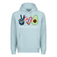 Blue Mist PEACE LOVE AVOCADOS Premium Hoodie - Bettercallsaul
