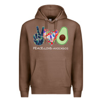 Chestnut PEACE LOVE AVOCADOS Premium Hoodie - Bettercallsaul