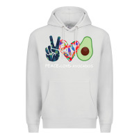 Dove Grey PEACE LOVE AVOCADOS Premium Hoodie - Bettercallsaul