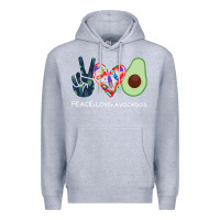 Heather Grey PEACE LOVE AVOCADOS Premium Hoodie - Bettercallsaul