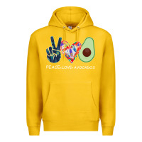 Lemon PEACE LOVE AVOCADOS Premium Hoodie - Bettercallsaul