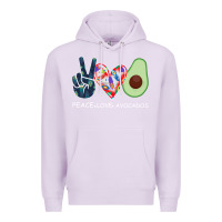 Lilac PEACE LOVE AVOCADOS Premium Hoodie - Bettercallsaul