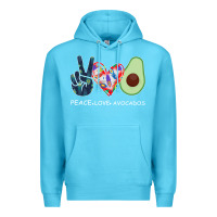 Ocean Blue PEACE LOVE AVOCADOS Premium Hoodie - Bettercallsaul