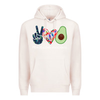 Pale Pink PEACE LOVE AVOCADOS Premium Hoodie - Bettercallsaul