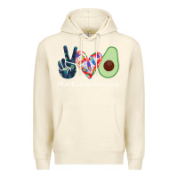 Sandshell PEACE LOVE AVOCADOS Premium Hoodie - Bettercallsaul