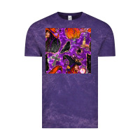 Cloud Purple halloween witch seamless pattern Vintage Tee - BundleAndBundleShop