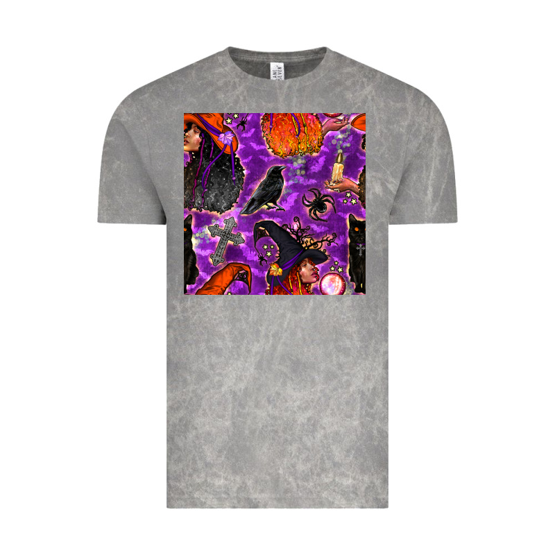 Halloween Witch Seamless Pattern Vintage Tee by BundleAndBundleShop | Teevron