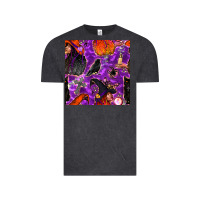 Vintage Black halloween witch seamless pattern Vintage Tee - BundleAndBundleShop