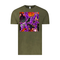 Vintage Olive halloween witch seamless pattern Vintage Tee - BundleAndBundleShop