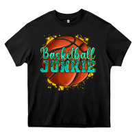 Black basketball junkie Heavy Core Tee - texasbilliewilder