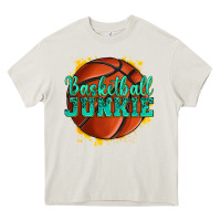 Cream basketball junkie Heavy Core Tee - texasbilliewilder