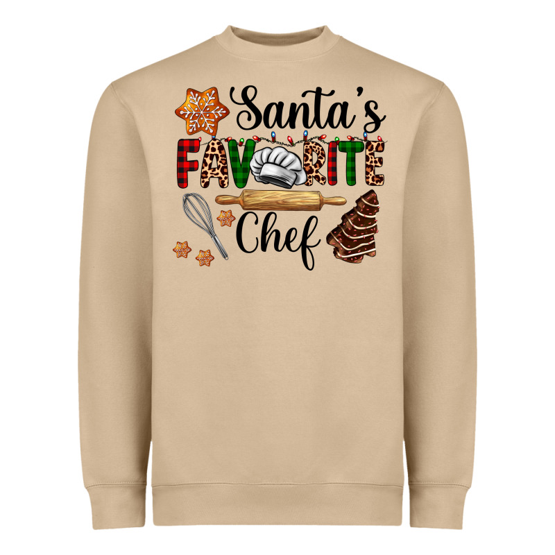 Santa's Favorite Chef Heavyweight Sweatshirt by AdoDesignShop | Teevron