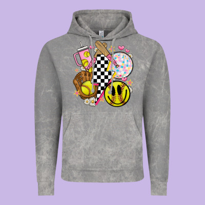 Retro Softball Vintage Hoodie Designed By Jahusdesignshop