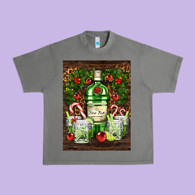 Gin Tonic Cocktail Urban Heavy Tee Designed By Adodesignshop