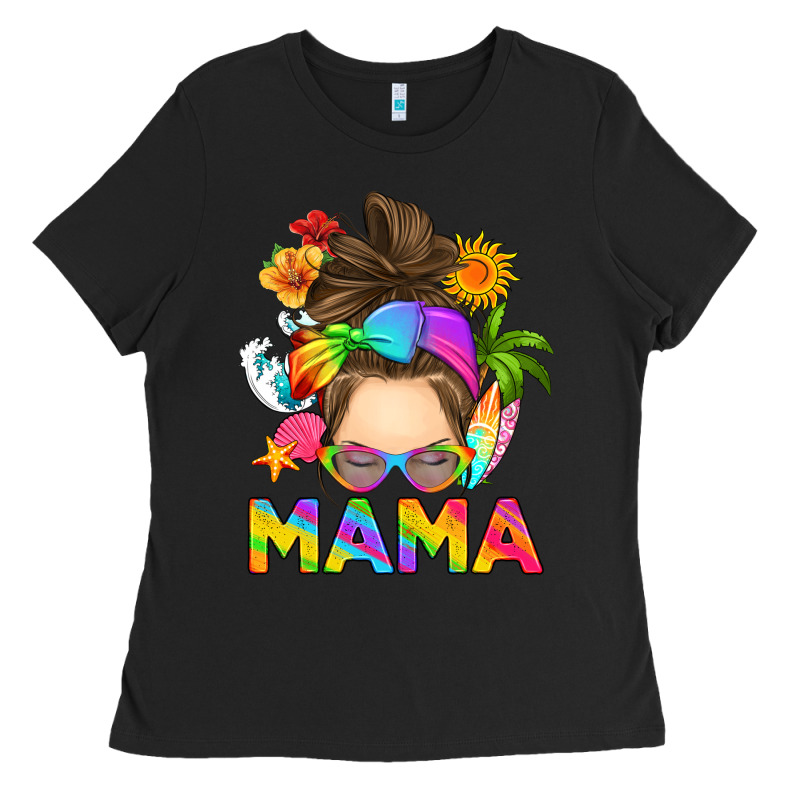 Messy Bun Mama Summer Ladies Tee by RanaPortraitStore | Teevron