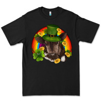 Black st patricks day baby cow shamrock rainbow gold Premium Tee - RanaPortraitStore