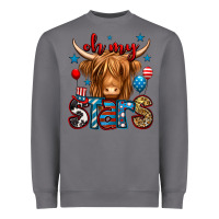 Storm oh my stars 4th of july shaggy cow Heavyweight Sweatshirt - Jasminsmagicworld