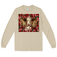 Mushroom christmas heifer with candy canes Long Sleeve Tee - BarkalooDesign