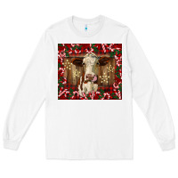 White christmas heifer with candy canes Long Sleeve Tee - BarkalooDesign